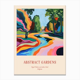 Colourful Gardens Royal Palace Of Laeken Gard Belgium 1 Red Poster Canvas Print