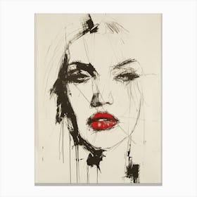 'Red Lips' Canvas Print