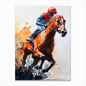 Jockey On Horse sport Canvas Print