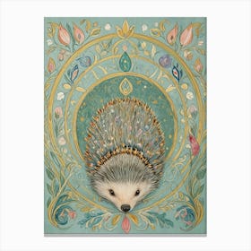 Hedgehog In Pastel Canvas Print