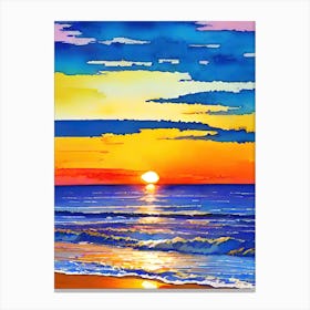 Sunset On The Beach 2 Canvas Print