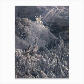 The Vision of Saint George on the Mountain - Gustave Doré, 1877 in Remastered HD Canvas Print