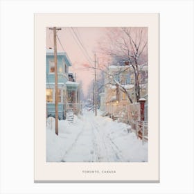 Dreamy Winter Painting Poster Toronto Canada 1 Canvas Print