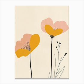 Phuket Flower Market Boho Minimalist Style Canvas Print