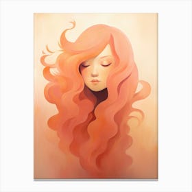 Girl With Long Hair 2 Canvas Print