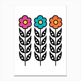 Mid Century Modern Flower Canvas Print