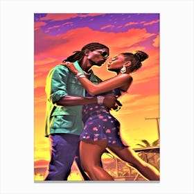 Mon Cherie Dance - Sexy Couple Canvas Print