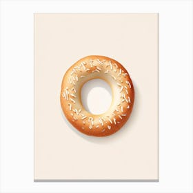 Baked Bagel Marker Art 2 Canvas Print