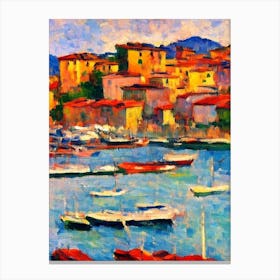 Port Of La Spezia Italy Brushwork Painting harbour Canvas Print