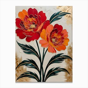 Orange And Yellow Flowers Canvas Print