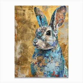 Chinchilla Gold Effect Collage 4 Canvas Print