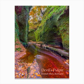 Devil's Pulpit, Finnich Glen, Scotland Canvas Print