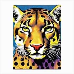 Cheetah - fastest land animal. Cheetah Pop Art: Bold and Striking Canvas Print