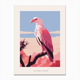 Minimalist California Condor 1 Bird Poster Canvas Print