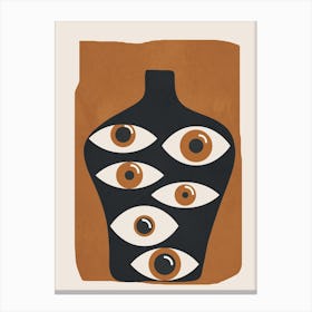 Eyes Vase2 Canvas Print