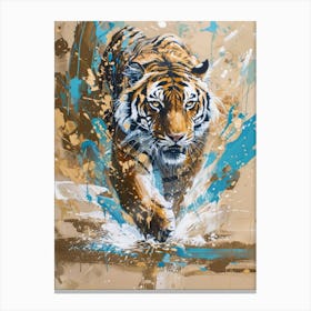 Tiger Running Canvas Print