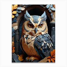 Owl mozaik Canvas Print