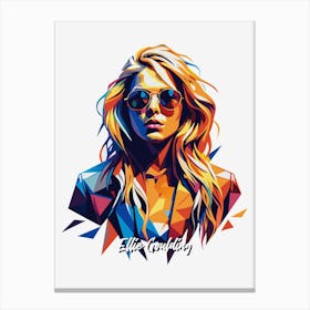 Ellie Goulding 02 Portrait Music Icon Style WPAP Pop Art Canvas Print