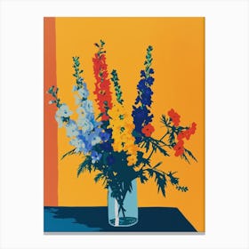 Snapdragon Flowers On A Table   Contemporary Illustration 2 Canvas Print