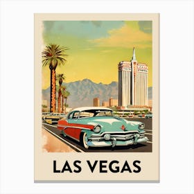 Las Vegas Retro Travel Poster 1 Canvas Print