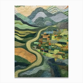 Quilted Landscape Canvas Print