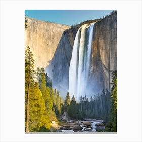 Yosemite Upper Falls, United States Majestic, Beautiful & Classic (3) Canvas Print