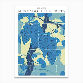 Mercado De La Fruta Grapes Illustration 3 Poster Canvas Print