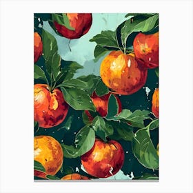 Oranges On A Tree 1 Canvas Print