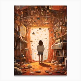 Teens Room - Girl In A Room Canvas Print