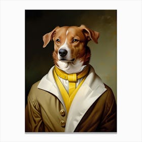 Dog In A Suit Canvas Print