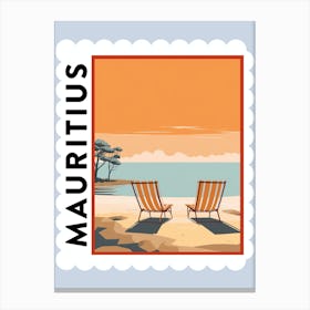 Mauritius 1 Travel Stamp Poster Canvas Print