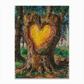 Heart Of A Tree Canvas Print