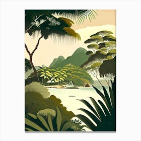 La Digue Seychelles Rousseau Inspired Tropical Destination Canvas Print