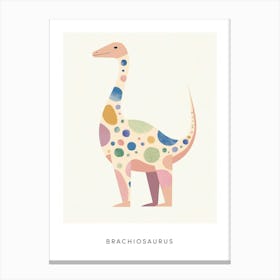 Nursery Dinosaur Art Brachiosaurus 2 Poster Canvas Print