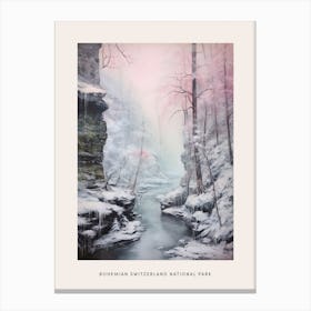 Dreamy Winter National Park Poster  Bohemian Switzerland National Park 3 Canvas Print