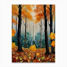 Autumn In The Forest 1 Canvas Print