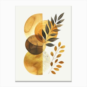 Gold Leaf Print 10 Canvas Print