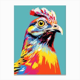 Andy Warhol Style Bird Grouse 1 Canvas Print