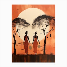 African Women | Boho Style 2 Canvas Print