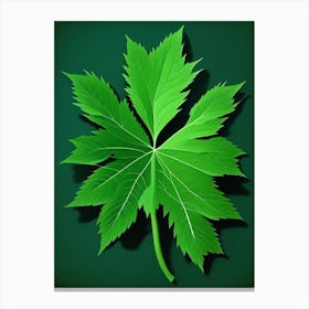 Nettle Leaf Vibrant Inspired 3 Canvas Print