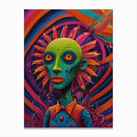 Psychedelic Alien Canvas Print