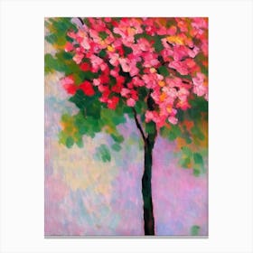 Flowering Cherry tree Abstract Block Colour Canvas Print