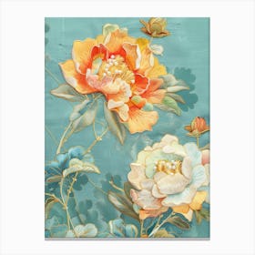 Chinese Peonies 4 Canvas Print