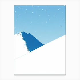 Lake Tahoe, Usa Minimal Skiing Poster Canvas Print