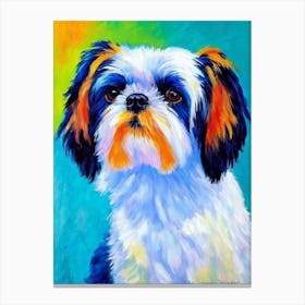 Affenpinscher 2 Fauvist Style dog Canvas Print