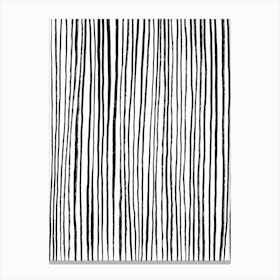 Stripes Black Canvas Print
