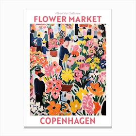 Copenhagen Flower Market Floral Art Print Travel Print Plant Art Modern Style Canvas Print