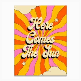 Here Comes The Sun Psychedelic Print Canvas Print