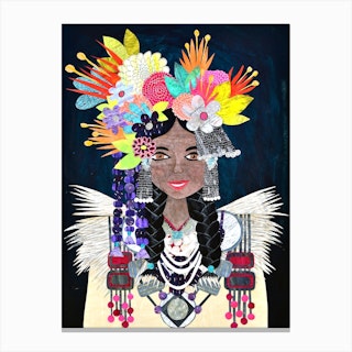 Girl From The Drokpa Tribe Canvas Print