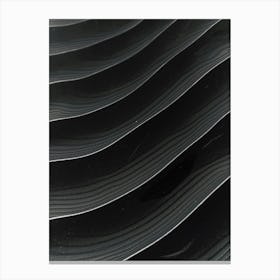 Black Wavy Lines Canvas Print